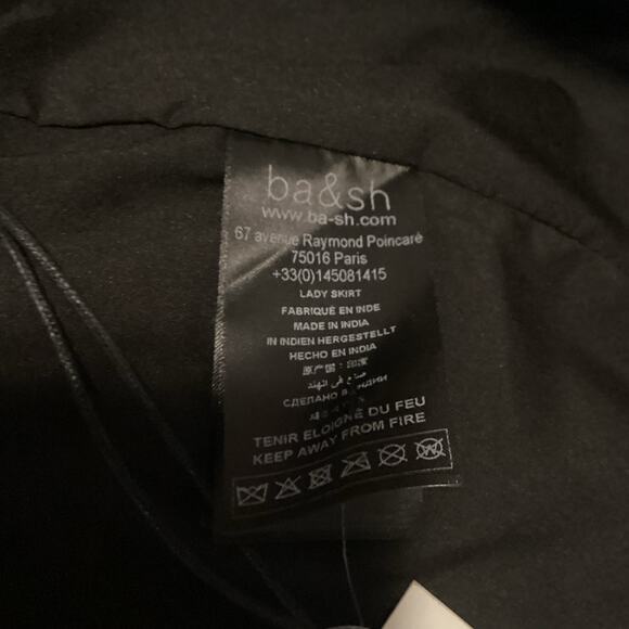 Ba&sh Melba Cognac Brown Lamb Leather Zip Front Mini Skirt M NWT $475 - Picture 10 of 13